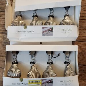 Threshold Metallic Silver Tablecloth Weights